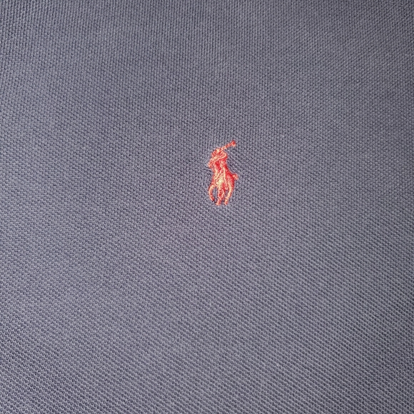 Ralph Lauren Polo Shirt  Men's Medium Navy Blue Made In Canada Short Sleeve - Picture 2 of 6